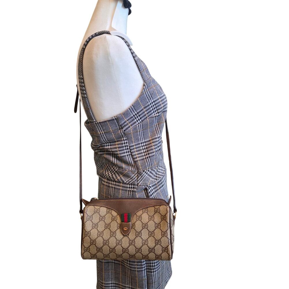 GG Supreme Web Stripe Crossbody Bag + Organizer Insert Ophidia Vintage - Picture 9 of 15